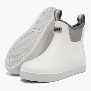 LFH  Women’s White and Gray Rain Boots Pull On